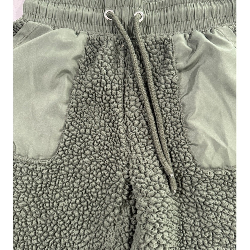 No Boundaries Joggers Womens XS Green Sherpa Fleece Athleisure Lounge Casual - Picture 2 of 7